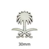 Emblema Nacional Saudita Insígnia Adesivo para Celular Padrão Palmeira e Cimitarra Insígnia de Metal Presente Comemorativo Fonte de Fábrica Transfronteiriça