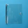 Cubierta para Cuaderno de Hojas Sueltas PVC Suave Enrollable A4 B5 Transparente Blanco Carpeta de Anillas Cuatro Anillas de 30 Agujeros