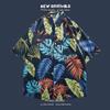 Camisa Floral Havaí Sanya Férias Beira-Mar Masculina Manga Curta Moderna Estilo Hong Kong Estilo Japonês Versátil Jaqueta Camisa Floral