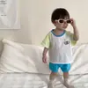 Ropa de Verano para Niños, Ropa de Bebé Delgada de Verano, Ropa Infantil Estilo Coreano, Trajes para Niños y Niñas, Venta al por Mayor de Fábrica, Procesamiento y Personalización
