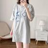Ropa para Lactancia Vestido de Verano para Mamá Caliente Moda Camiseta de Manga Corta Estampada Top para Ropa de Lactancia para Verano