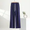 Novedad Primavera/Verano 2025 Pantalones de Pierna Ancha Bonitos para Cadera Sueltos Casual Versátiles Cintura con Lazo Diseño de Bolsillos Comodidad Diaria