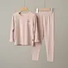 Conjunto de Ropa Interior Térmica para Niños Clase A, Ropa y Pantalones sin Costuras de Otoño para Niños y Niñas, Talla 170 para Niños Mayores, Estilo Otoño e Invierno