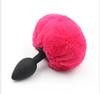 Fabricante Orissi Atacado Venda Quente Coelho Plug Anal Cauda Plug Anal de Silicone Peludo Multicolorido Brinquedo Alternativo