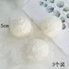 Navidad Ins Colorido 5cm Bola de Lana Bola de Decoración Navideña Accesorios para Árbol de Navidad Accesorios Hechos a Mano DIY