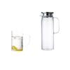 Jarra de Vidrio para Agua Fría Vidrio de Borosilicato Alto Tetera para Jugo de Gran Capacidad Engrosada para el Hogar Jarra de Vidrio para Agua Hervida Jarra para Agua Fría