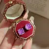 Pendientes de Zirconia Azul Paraiba con Corte de Fuegos Artificiales Coloridos Pendientes de Diamante Púrpura Rosa Rojo de Alto Carbono Pendientes Azul Klein