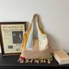 Bolso de Hombro Nuevo con Diseño Único, Bolso de Mano para Mujer con Borla, Bolso Tote Tejido Lindo de Estilo Oceánico de Moda para el Trabajo