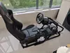 Base de Simulador de Carreras, Soporte de Control de Monitor, Asiento Integrado para Juego de Conducir, Ajustable