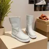 Botas de Moda con Forro de Polar de Uso Bidireccional para Mujer 2026 Invierno Nuevo Moda Europea y Americana Versátiles Botas Espesas de Media Pantorrilla Botas Cálidas de Algodón