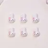Estilo Japonés Dibujos Animados Conejo Trébol de Cuatro Hojas Decoraciones para Uñas Lindos Pequeños Accesorios de Resina 3D Pinza para el Cabello DIY Accesorios para Uñas