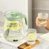Jarra de Vidro Resistente ao Calor de Alta Temperatura para Água Fria Garrafa à Prova de Explosão Grande Capacidade Doméstica Jarra de Chá para Água Fria Fervida Conjunto de Copos de Água