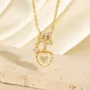 Colar Cruzado Novo Estilo Luxo Leve Esmalte Gota Diamante Cravejado Coração Futebol Flor Nicho Alto Padrão Versátil Corrente para Suéter DIY
