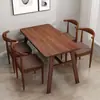 Mesa de comedor para uso doméstico, imitación de madera maciza, juego de mesa y sillas minimalista moderno para restaurante, mesa de comedor para té con leche, mesa de comedor para restaurante de comida rápida