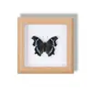 Especimen de Mariposa Real Pintura Decorativa Colgante Adorno de Mariposa Naranja Rosa Marco de Madera Maciza Regalo para Mejor Amigo Nicho Conmemorativo Artículo Creativo