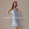 2026 Primavera/Verano Nuevo Modal Rayón para Mujer Encaje Patchwork Color Sólido Camisola Camisón