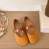 Zapatos Mary Jane para mujer con hebilla, corte bajo, estilo nuevo, pequeños, cómodos, estilo retro, correa única, primavera y otoño, suela plana, 2026, tela cómoda