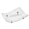 Plato de frutas para mesa de centro de sala, adorno creativo para almacenamiento de bocadillos y dulces, lujo ligero, gama alta, alto valor estético, bandeja transparente para frutas secas
