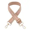 Nova cor dourada e prateada alça de ombro de seda alça longa transversal de ombro feminina acessórios de bagagem alça decorativa alça de bolsa de comércio exterior