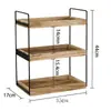 Estanterías de Almacenamiento en Stock para Baño, Sala de Estar, Cocina; Estantes de Exhibición Multicapa sin Taladro