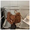 Bolsa de Veludo Cotelê com Laço Acolchoado 2025 Grande Capacidade Elegante Casual Bolsa de Ombro Bolsa de Braço