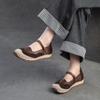Shanghai Jiejie 2025 Primavera e Verão Novos Pequenos Design Casual para Multidão Camada Superior de Couro Bovino Solado Macio Sapatos Retro para o Trabalho Femininos