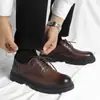 Zapatos de Cuero Negro para Hombre 2024 Nuevos de Invierno Transpirables Zapatos que Aumentan la Altura para Hombre 10cm Zapatos de Vestir de Negocios Casuales para Boda