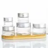 Frasco de Vidro Transparente para Creme 100g Frasco para Creme Facial 50g Frasco para Creme para os Olhos Pote Transparente para Máscara Frasco para Embalagem Cosmética
