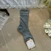 Meias Ruffle Sem Costura Estilo Ballet Doces para Mulheres, Meias Finas de Malha Respiráveis para o Verão até a Panturrilha, Meias Vazadas de Algodão Puro