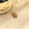 Nuevo Colgante de Tortuga con Estampado de Gota de Aceite Multicolor de Agujero Único y Doble Colgante Accesorios de Joyería para Pulsera y Collar DIY