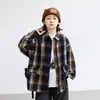 Ropa Infantil Niños Camisa de Cuadros Manga Larga Primavera Otoño 2026 Nuevo Estilo Niños Medianos y Mayores Camisa Top para Niños Chaqueta Fina