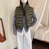 Chaleco de Algodón con Relleno de Plumas de Color Sólido con Cuello Alto para Mujer, Chaqueta Corta sin Mangas de Corte Ajustado, Abrigo Cálido Casual Diario de Invierno