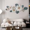 Nueva Decoración de Pared de Hierro Creativa China Sala de Estar Pared de Sofá Decoración Colgante de Flores Colgante de Pared Transfronterizo de Amazon