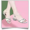 Sandalias Sw de Tira Plana para Mujer con Tacón Grueso, Versátil Color Negro, Primavera/Verano 2026, Cómodas, Elegantes, Estilo Socialité, Talla 41