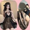 Roupa Íntima Sexy Desejo Puro Gancho Aberto Não Precisa Tirar Laço Pérola Suspensório Camisola Transparente Desejo Puro Renda Borboleta Conjunto