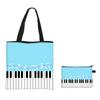 Suministro del Fabricante Bolso de Mano con Notas de Piano Poliéster Moda Bolso de Hombro para Mujer Gran Almacenamiento Billetera para Monedas Neceser