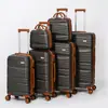 Maleta de Viaje Transfronteriza de ABS Mate con Ruedas Universales y Candado de Combinación, Maleta de Viaje de 20 pulgadas 24 pulgadas 28 pulgadas Se Puede Anidar Dentro de Otras Maletas