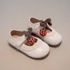 Zapatos coreanos de primavera 2026 para niñas pequeñas, Zapatos Mary Jane, Zapatos de piel, Zapatos de princesa de suela blanda para bebés