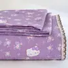 Modelo Nuevo 2026 Sábana de Hilo Puff con Borde Floral, Amigable con la Piel y Suave, Juego de Ropa de Cama para el Hogar de Tres Piezas: Sábana, Sábana ajustable y Funda de edredón