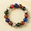 Pulseira de Cinzas e Contas de Vidro do Templo Yonghe de Pequim para Mulheres, Pulseira para Atrair Fortuna com Design de Lingote de Ouro, Item Popular para Transmissões ao Vivo, Fornecimento Atacadista do Templo