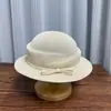 Sombrero de Pescador Plano de Punto Estilo Japonés para Mujer, Sombrero de Sol para Protección Solar al Aire Libre en Verano, Sombrero de Sol Delgado Transpirable con Lazo
