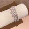 Pulseira de Flor com Fecho de Zircônia Super Brilhante Estilo Xiaohongshu Pulseira de Nicho com Toque de Luxo Pulseira Doce Versátil de Luxo Leve