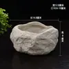 Vaso de Flor de Rocha Vulcânica de Hainan Grama Moeda Grama Moeda Vaso de Flor Hidropônico Pedra de Imitação Bonsai Suporte de Flor de Cerâmica Criativo Sem Furos