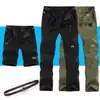 Pantalones transpirables de secado rápido para hombre de talla grande transfronterizos, pantalones largos desmontables de dos secciones para exteriores, pantalones ligeros de senderismo de verano para mujer