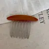 Grampo de Cabelo Pente de Acetato com Dentes Inseridos na Parte de Trás, de Cor Fofa e com Topete Alto, para Mulheres, Domador de Fios Soltos na Testa, Pente de Cabelo, Grampo de Cabelo para Penteado Meio Preso, Acessórios de Cabelo