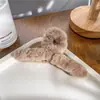 Otoño e Invierno Nuevo Clip de Felpa para Agarrar Estilo Coreano Moderno Elegante Pinza para el Cabello Grande Parte Trasera de la Cabeza Agarre para el Cabello Pinza de Tiburón para el Cabello Accesorios para el Cabello