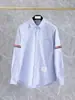 22 años primavera y verano TB Oxford manga larga tapeta cinta de sujeción doble banda en el brazo camisa blanca camisa de manga corta