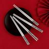 Palillos vintage de Plata Pura 999 plata de ley caseros sólidos para adultos niños palillos de plata regalo al por mayor regalo venta caliente