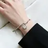 Pulsera Asimétrica de Cara Sonriente Nueva, Moderna y Sencilla para Mujer, Diseño de Nicho, Pulsera Versátil Retro Estilo Coreano, Joyería de Mano para Mujer