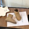 Botines Retro Estilo Coreano para Niños 2026 Otoño e Invierno Nuevo Estilo Color Sólido Versátiles Casuales Botas de Piel para Niños y Niñas Botas de Niña